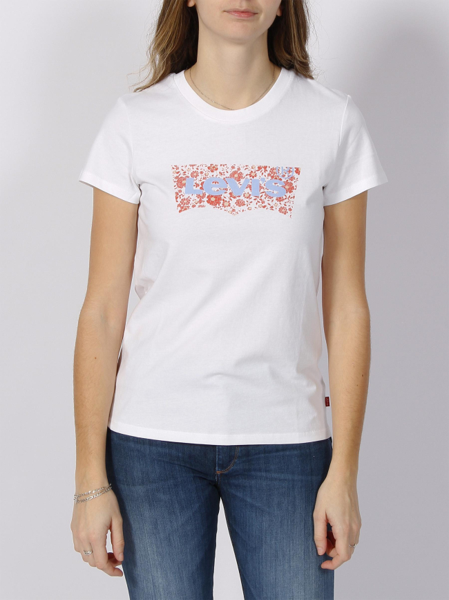 T-shirt the perfect tee fleurs blanc femme - Levi's