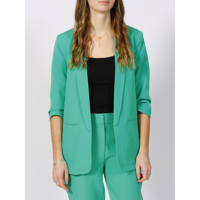 Veste blazer elly life manche 3/4 vert femme - Only