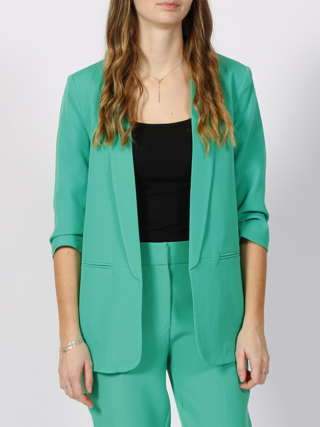 Veste blazer elly life manche 3/4 vert femme - Only