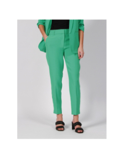 Pantalon cigarette elly vert femme - Only