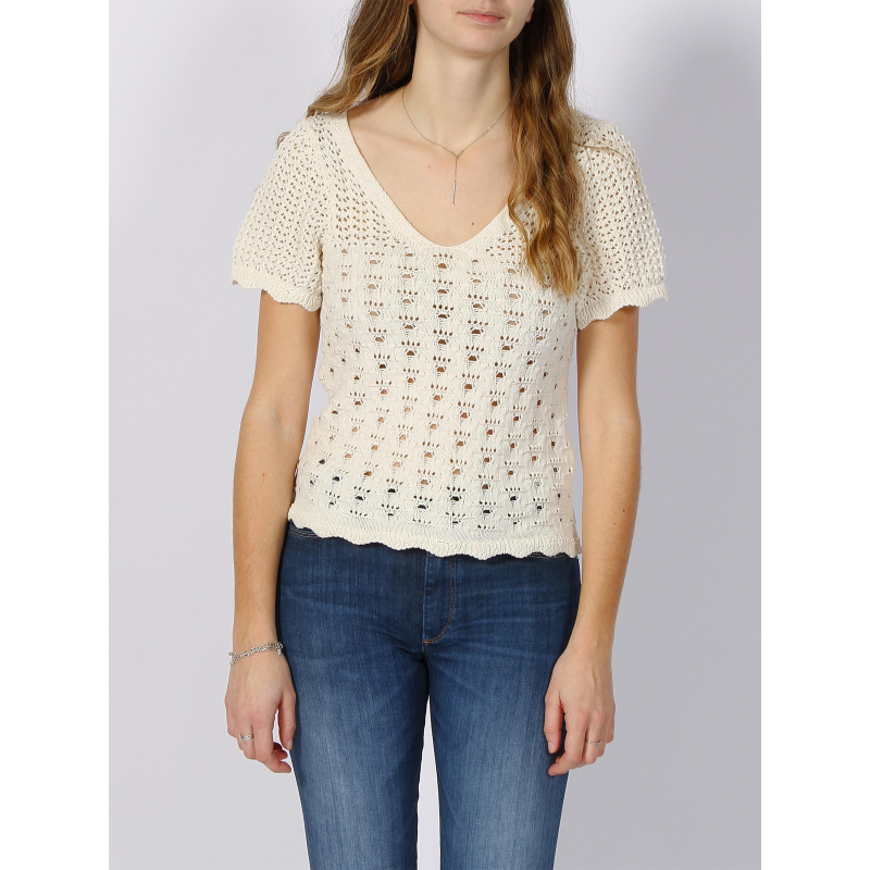 T-shirt becca life tricot blanc femme - Only