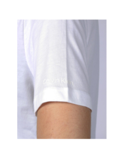 T-shirt smooth col v blanc femme - Calvin Klein