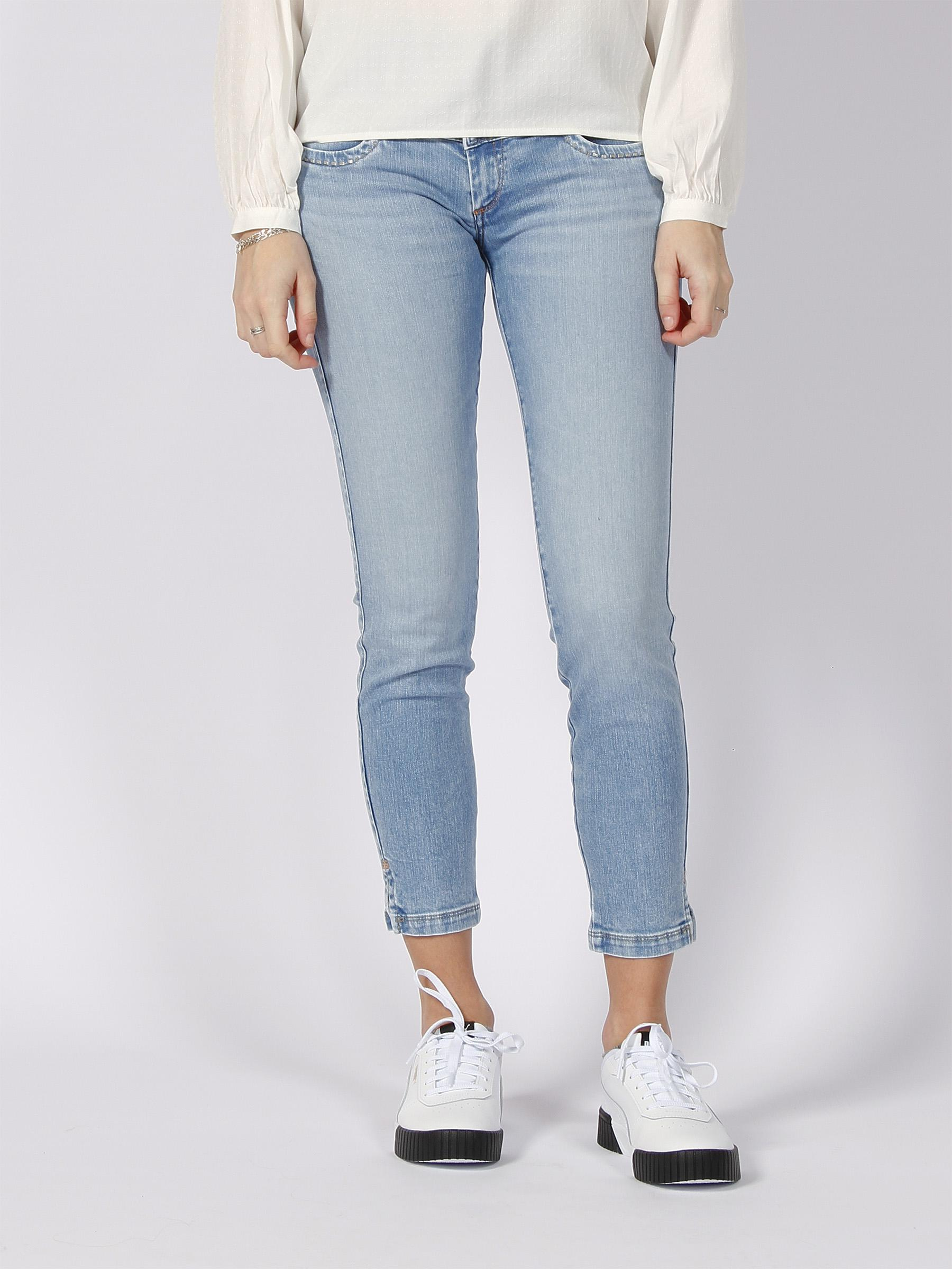 Jean skinny mystery crop bleu femme - Salsa