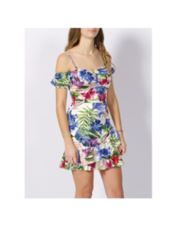 Robe mini à fleurs alva multicolore femme - Guess