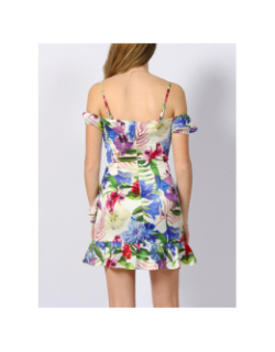 Robe mini à fleurs alva multicolore femme - Guess