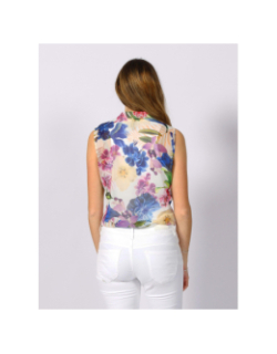 Débardeur chemisier clouis fleurs multicolore femme - Guess