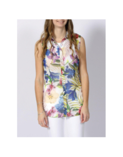 Débardeur chemisier clouis fleurs multicolore femme - Guess