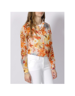 Chemisier à fleurs clouis orange femme - Guess