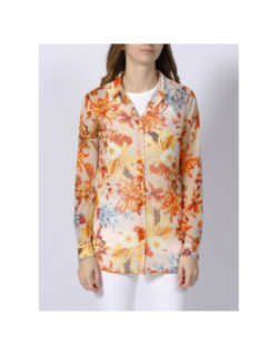 Chemisier à fleurs clouis orange femme - Guess