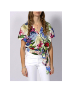 T-shirt à noeud floral alva multicolore femme - Guess