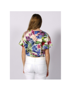 T-shirt à noeud floral alva multicolore femme - Guess