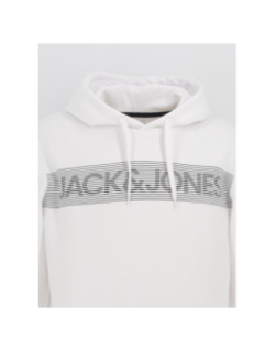 Sweat à capuche corp logo blanc homme - Jack & Jones