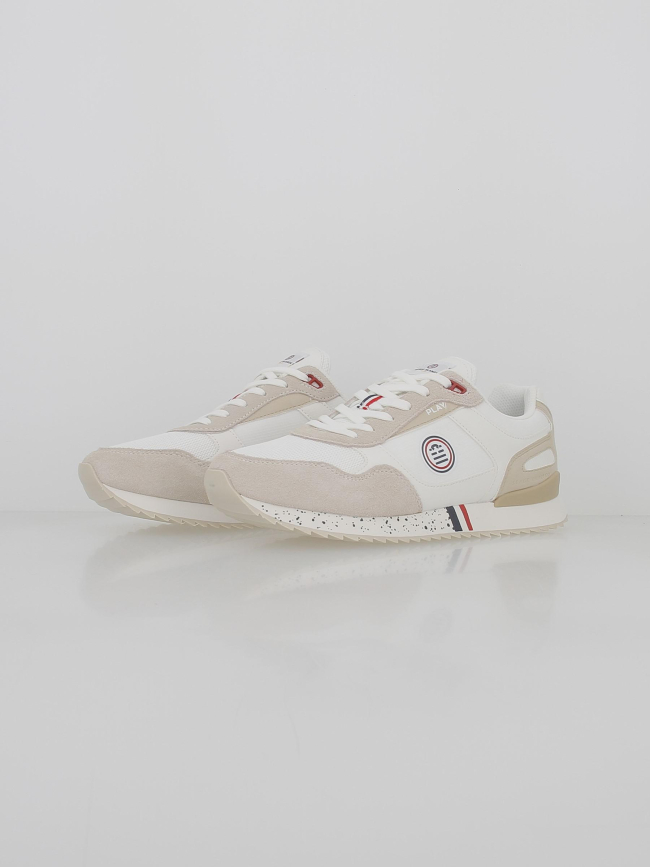 Baskets play blanc beige homme - Serge Blanco