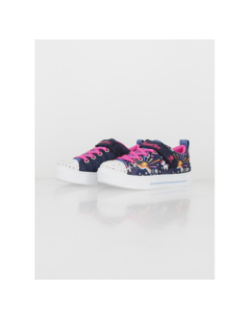 Baskets à scratch twinkle licorne strass bleu marine fille - Skechers