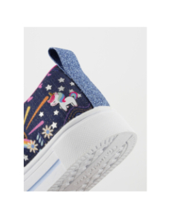 Baskets à scratch twinkle licorne strass bleu marine fille - Skechers