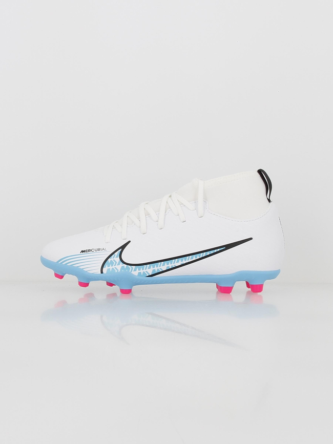 Chaussures de football superfly 9 fg/mg blanc enfant - Nike