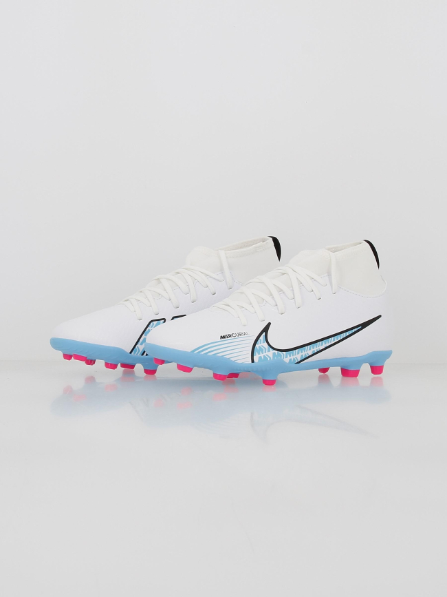 Chaussures de football superfly 9 fg/mg blanc enfant - Nike