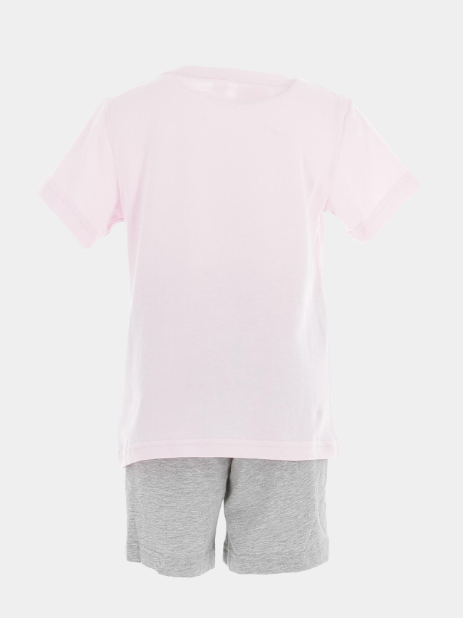 Ensemble t-shirt short performance rose gris enfant - Adidas