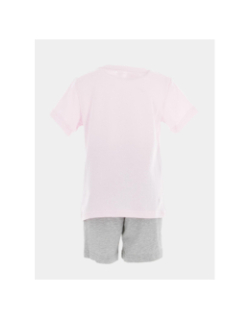 Ensemble t-shirt short performance rose gris enfant - Adidas