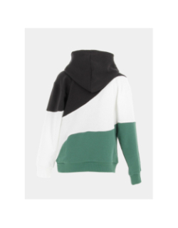 Sweat à capuche colorblock cat noir vert enfant - Puma