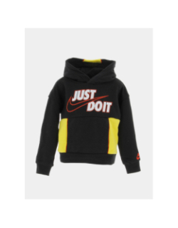 Sweat à capuche sportswear noir jaune enfant - Nike