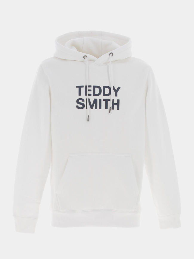 Sweat à capuche siclass blanc homme - Teddy Smith