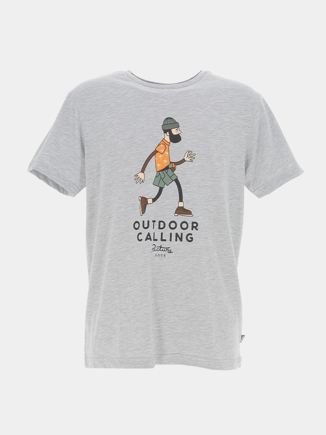 T-shirt murray outdoor calling gris chiné homme - Picture