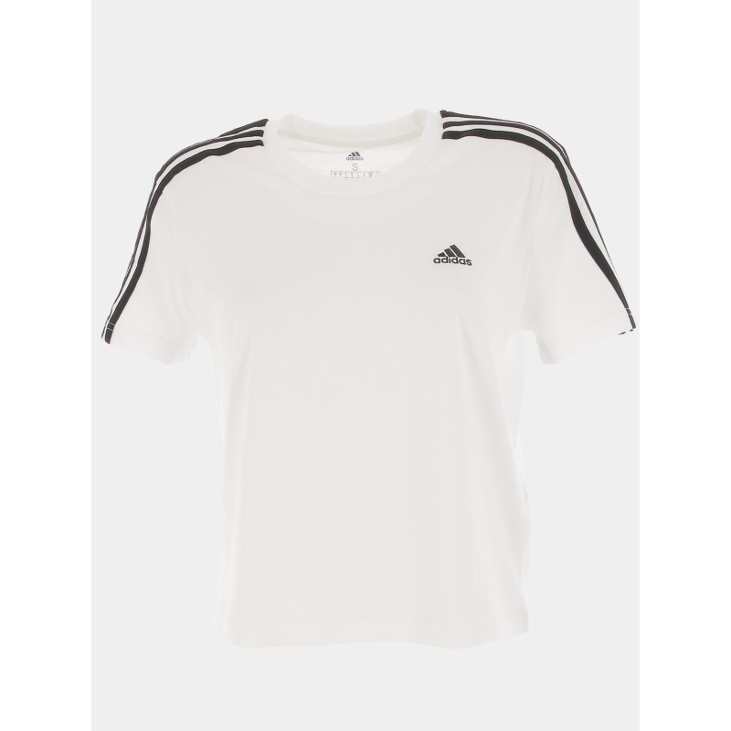 T-shirt sport crop blanc femme - Adidas