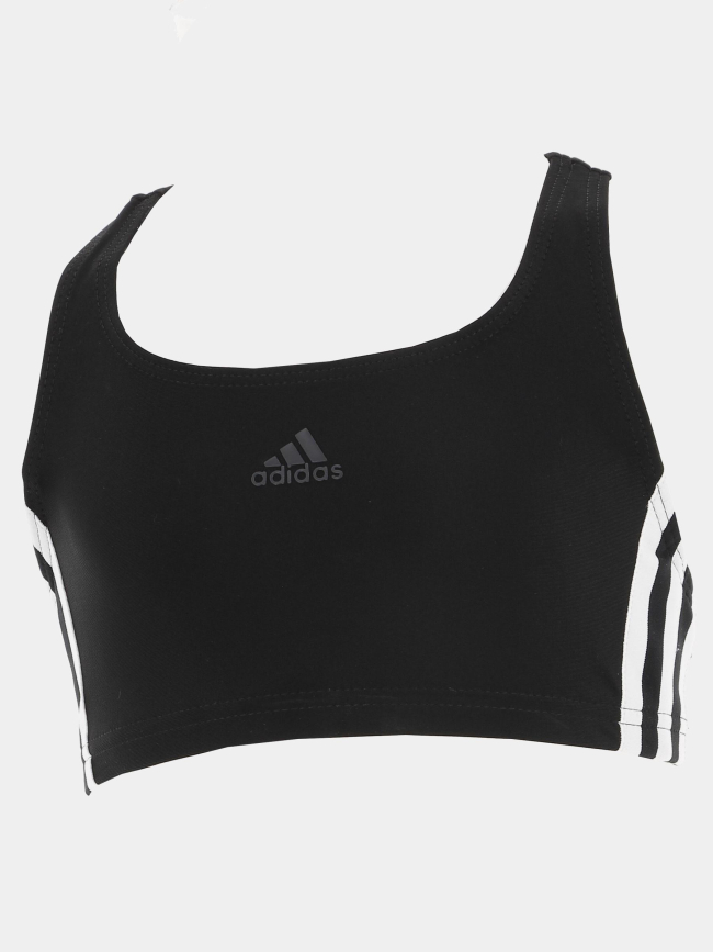 Maillot de bain natation 2 pièces fit 3s noir fille - Adidas