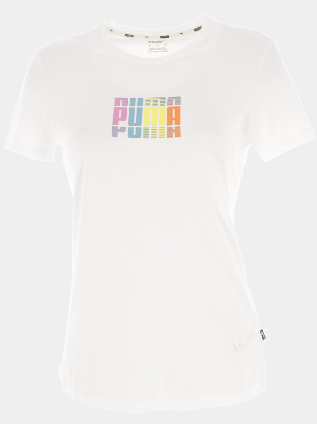 T-shirt logo blanc femme - Puma