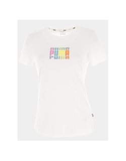 T-shirt logo blanc femme - Puma