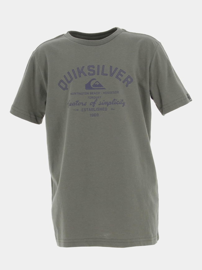 T-shirt creators of simplicity kaki garçon - Quiksilver