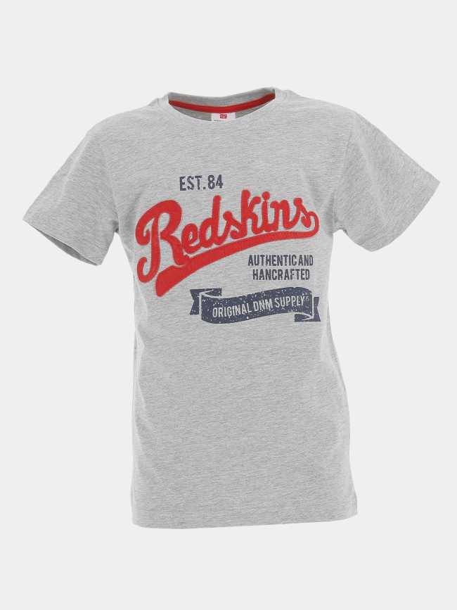 T-shirt manche courte gris chiné garçon - Redskins