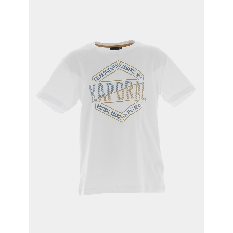 T-shirt print blanc garçon - Kaporal