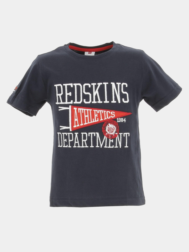 T-shirt brodé flag bleu marine garçon - Redskins