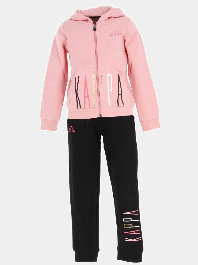 Survêtement veste zippée jogging rose fille - Kappa