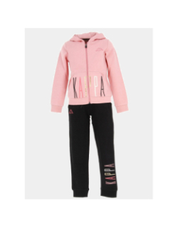 Survêtement veste zippée jogging rose fille - Kappa