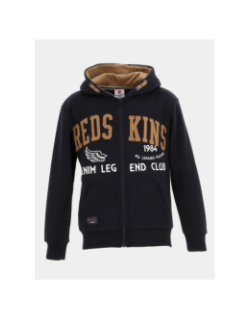 Sweat à capuche zippé bleu marine garçon - Redskins