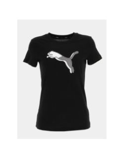 T-shirt sport power graphic noir femme - Puma