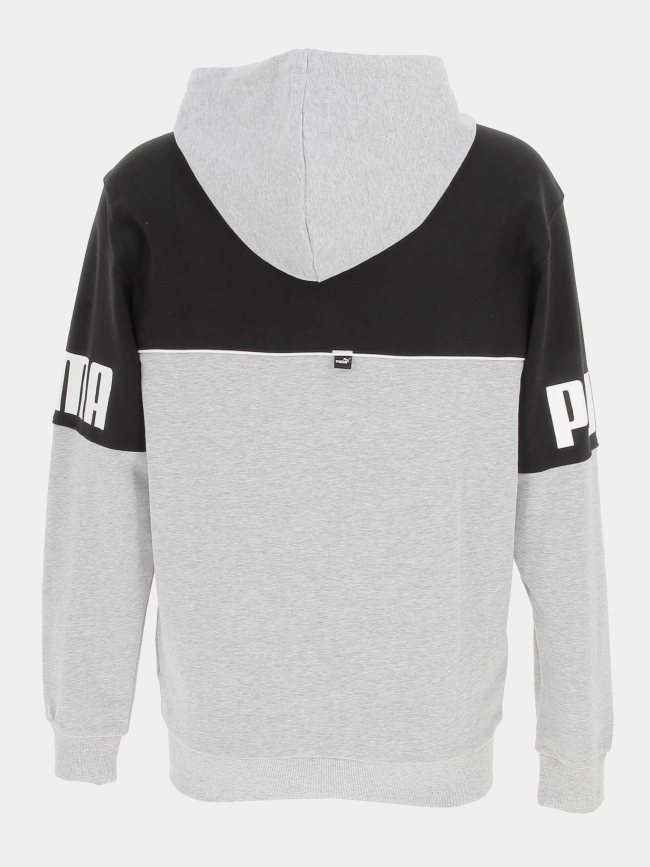 Sweat à capuche zippé gris - Puma