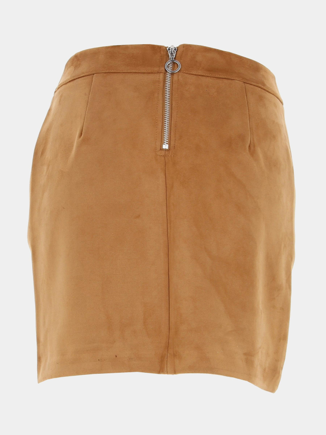 Jupe faux suédé donnadina marron femme - Véro Moda