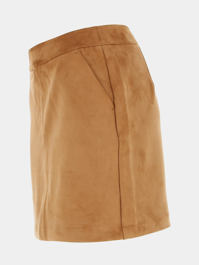 Jupe faux suédé donnadina marron femme - Véro Moda