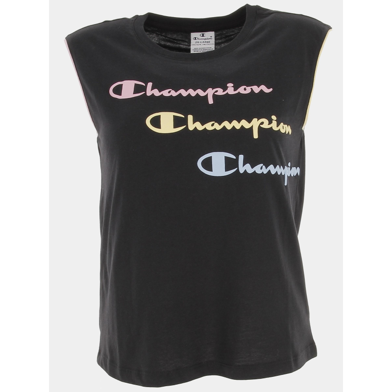 Débardeur logo court noir fille - Champion