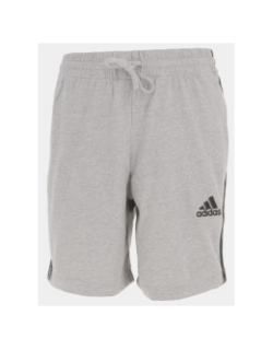 Short de sport 3 bandes gris homme - Adidas