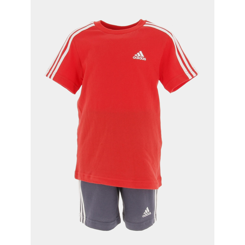 Ensemble sport t-shirt short 3s rouge garçon - Adidas