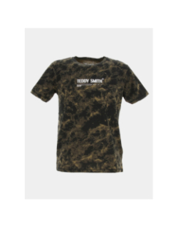 T-shirt dye kaki garçon - Teddy Smith