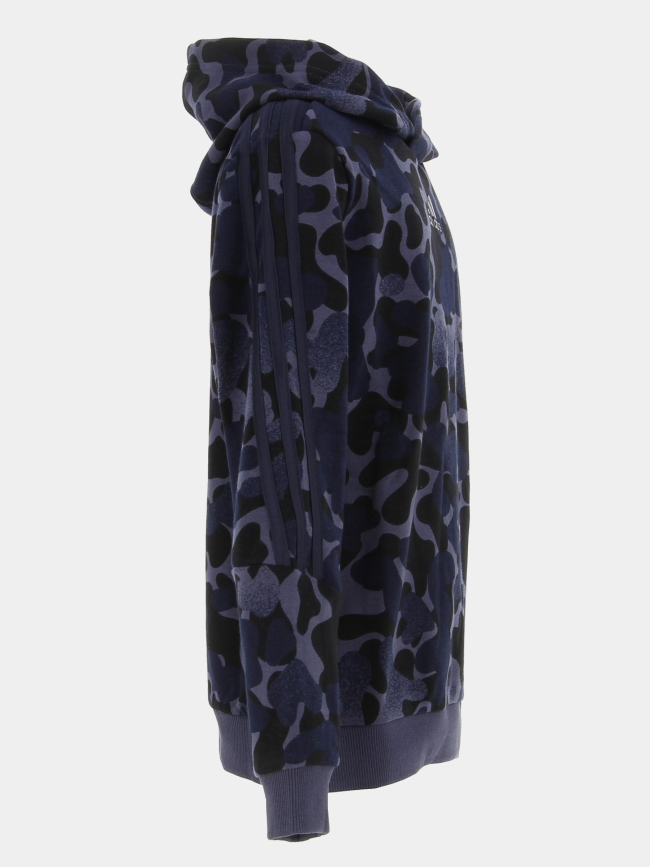 Sweat à capuche fi 3s camo bleu marine garçon - Adidas