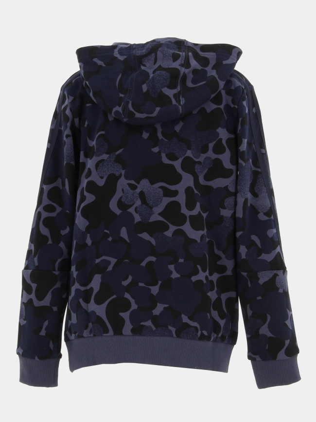 Sweat à capuche fi 3s camo bleu marine garçon - Adidas