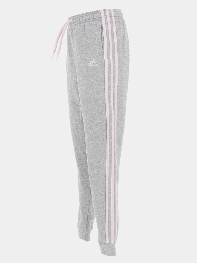 Jogging de sport 3 bandes gris /rose fille - Adidas