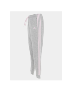 Jogging de sport 3 bandes gris /rose fille - Adidas